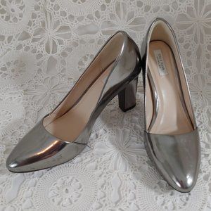 Cole Haan Silver Pointed Toe Classic Pumps